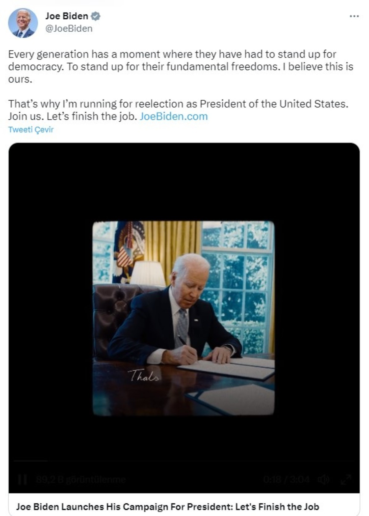 Joe Biden, Beyaz Saray'ı bırakmıyor