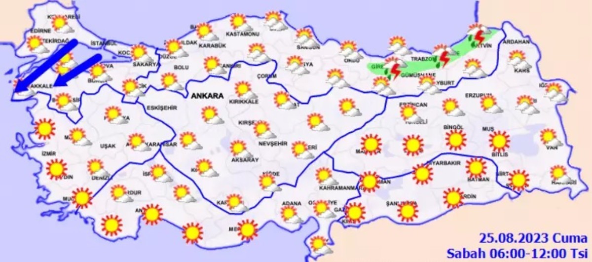 Meteoroloji'den bölge bölge hava sıcaklığı, yağmur ve rüzgar uyarıları