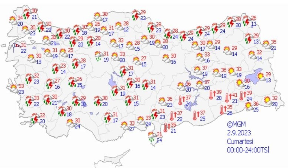 Meteoroloji bu bölgeler için uyarıda bulundu Sağanak yağış kuvvetli geliyor!